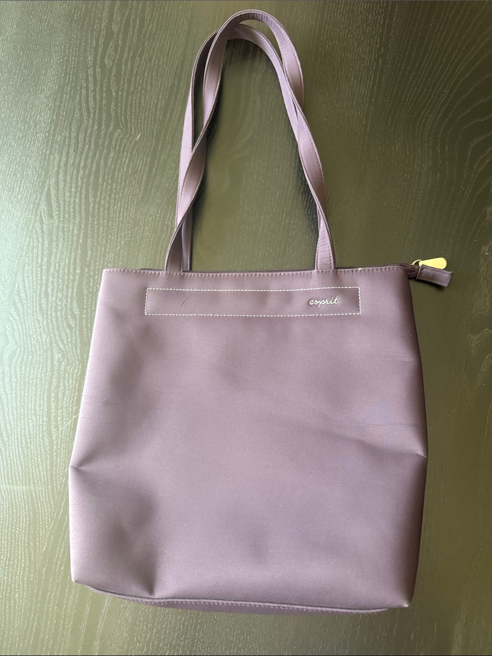 Esprit Mauve Shoulder Tote with Zip Top